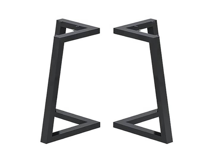 2er-Set hohe Tischbeine aus Metall, Schreibtischbeine(Black,72x70cm)