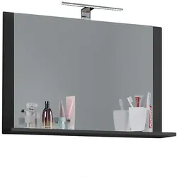 Badspiegel Anthrazit in modernem Design mit Ablage