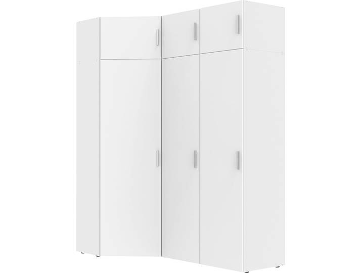 Schranksystem WIMEX Münster , weiß, H:225cm T:54cm, Holzwerkstoff, Schränke, Schranksystem, Mehrzweckschrank