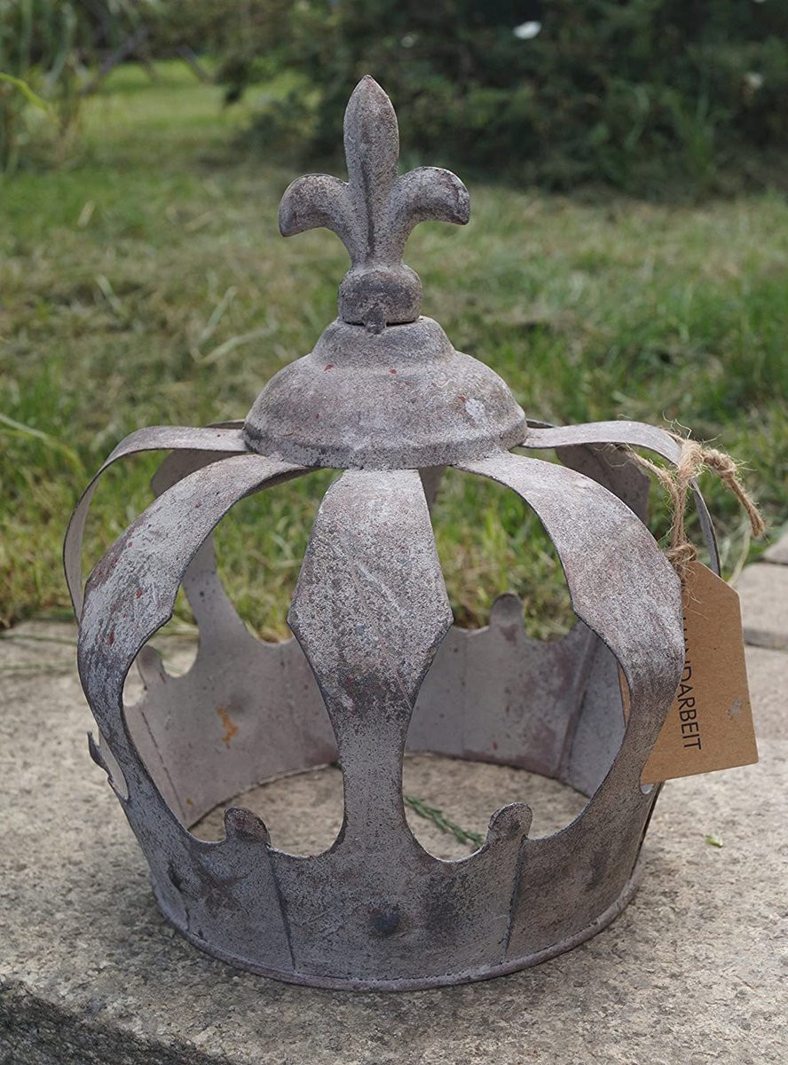 Stoere metalen kroon voor op tafel