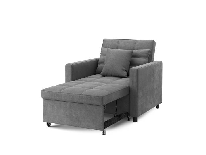 Sessel mit Schlaffunktion LINO grau