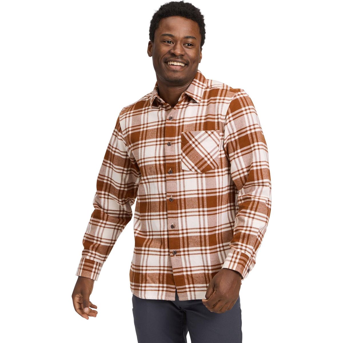 Black Diamond M Project Flannel clay-off white plaid (9718) LRG AP7440639718LRG1