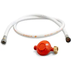 Proweltek Gasdruckregler PROPANE 37 mbar + Flexibler Butan-/Propangasschlauch 1.50 m