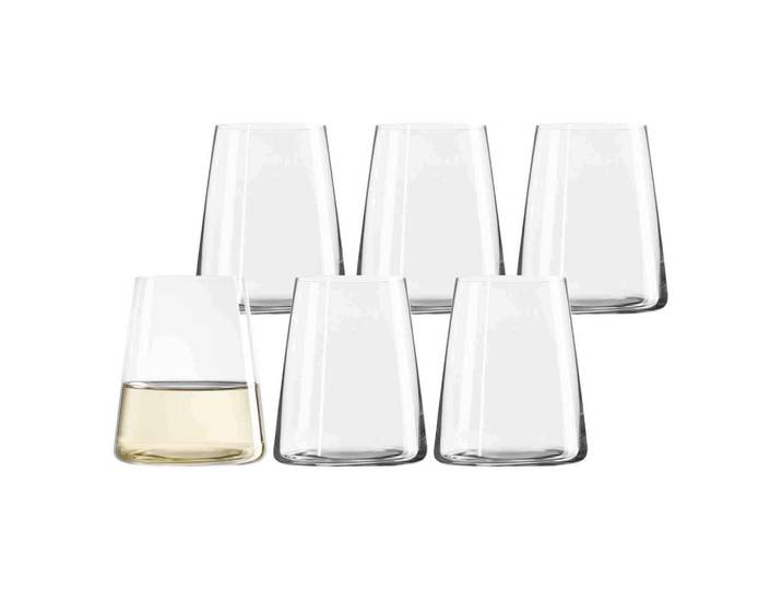 Stölzle Lausitz Becher Power transparent 380 ml 6er Set, Transparent, Glas, 0.38 L, Gläser, Trinkgläser