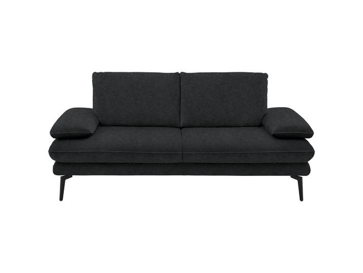 Dieter Knoll 2,5-Sitzer Dieter Knoll, Anthrazit, Metall, 196x89x104 cm, Goldenes M, Typenauswahl, Fußauswahl, Stoffauswahl, Sitzqualitäten, Rücken echt, haustierfreundlicher Bezug, Wohnzimmer, Sofas & Couches, Sofassofas