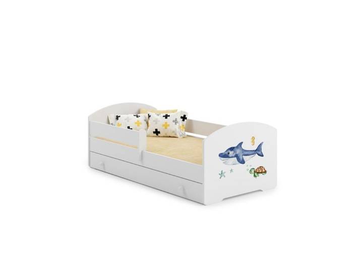 Lit enfant 160x80 Dinosaures tiroir de rangement avec matelas