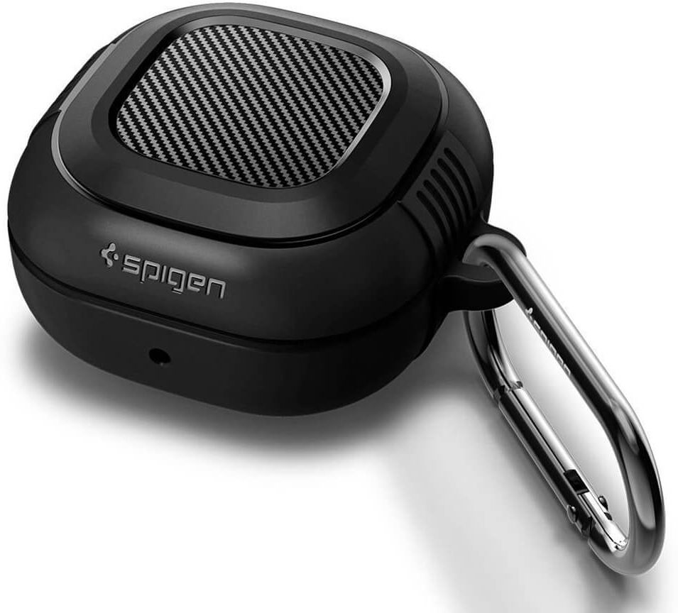 Samsung Galaxy Buds 2 / Buds Live / Buds Pro Spigen Rugged Armor Suojakuori, Musta