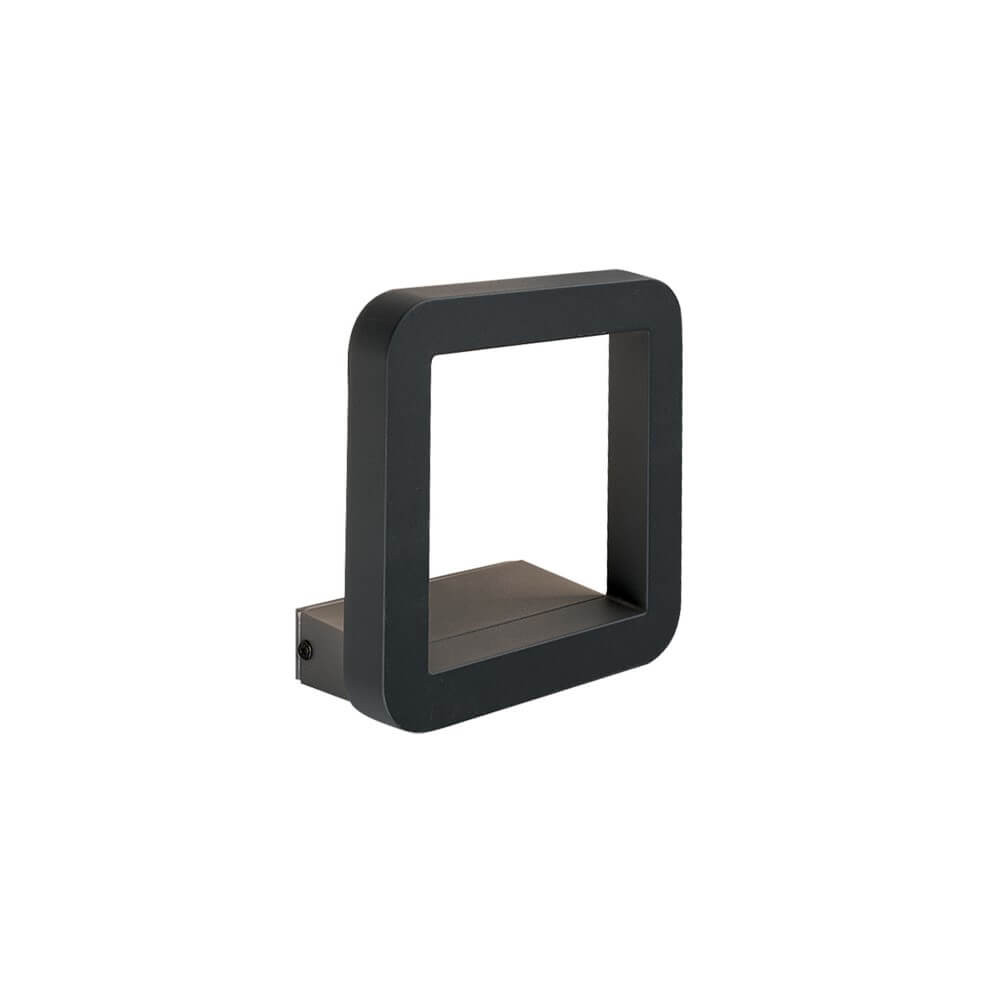 Lyora Thika moderne zwarte LED muurlamp voor tuin en trap met up-down verlichting