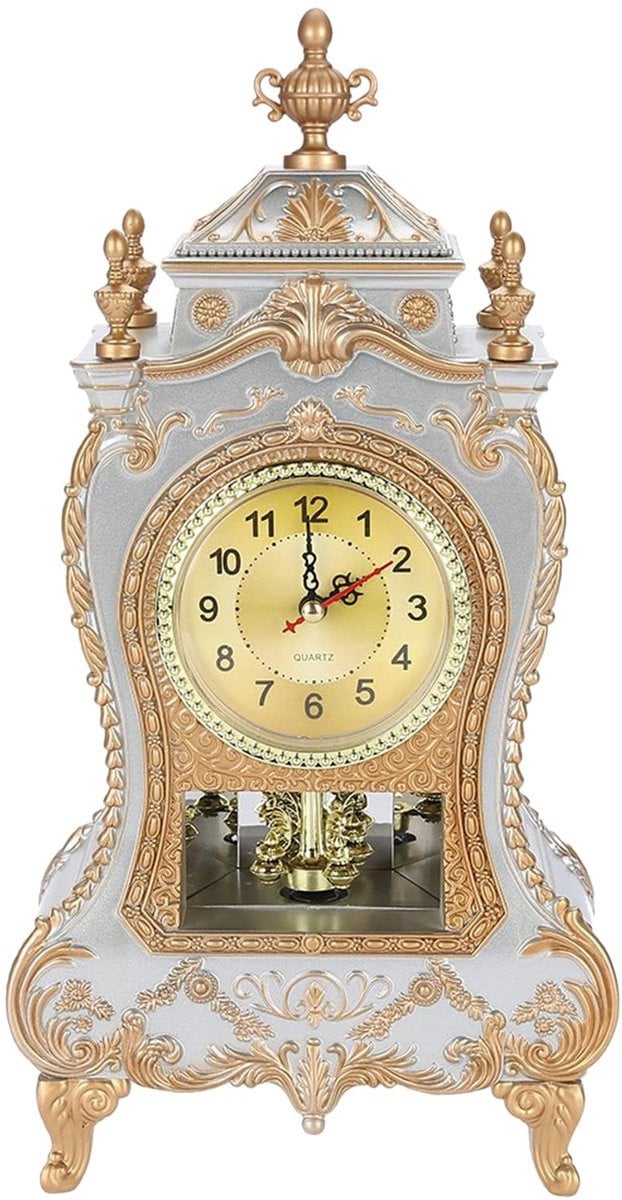 Allecto Vintage Bureauklok - Analoge Tafelklok - Wit