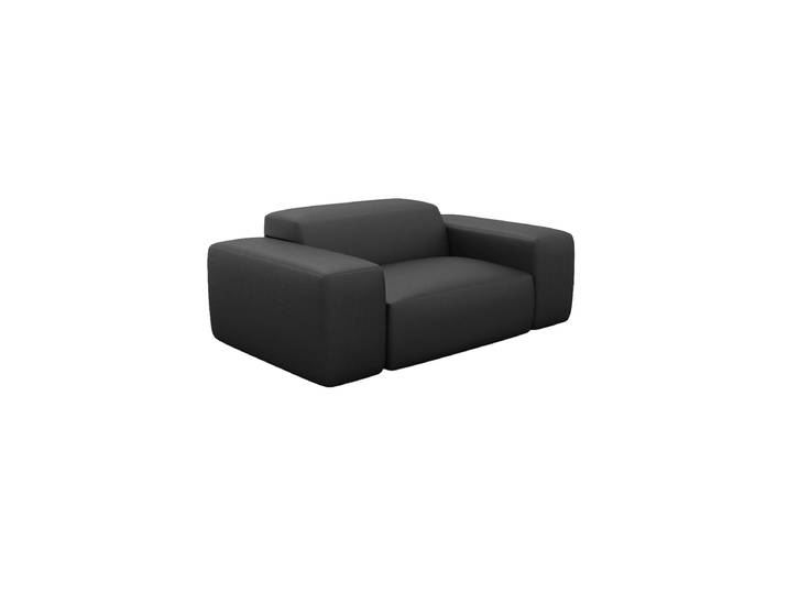 Design Echtleder Designsessel „Alviera“ mit Relaxfunktion Echtleder Schwarz BLOOMINGLOFT Collection
