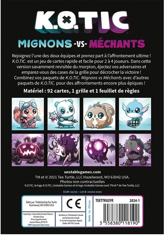 Tee K.O.Tic : Mignons vs Méchants
