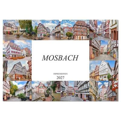 Mosbach Impressionen (Wandkalender 2027 DIN A2 quer), CALVENDO Monatskalender
