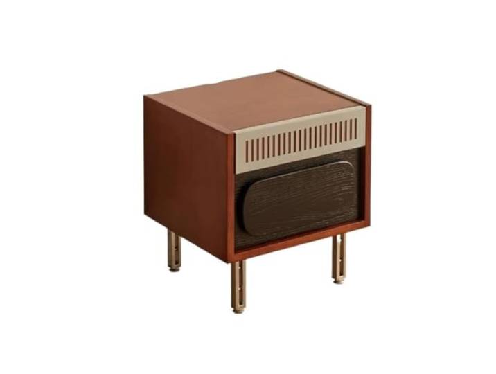 Zimmer Retro-Nachttisch aus massivem Holz for Zuhause, Schlafzimmer Einfacher kleiner Aufbewahrungs-Beistelltisch