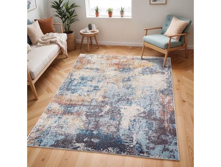 Livabliss Sarasota Clearwater Teppich 200x275 cm – Blau, Elfenbein