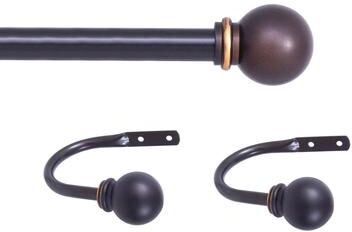 "Kenney Chelsea 5/8"" Decorative Curtain Rod & Holdback Set"