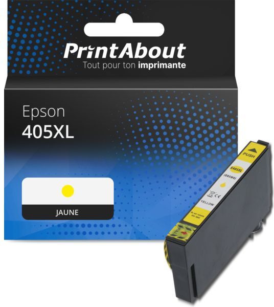 PrintAbout Cartouche compatible Epson 405XL (C13T05H44010) - Jaune - Grande capacité Jaune