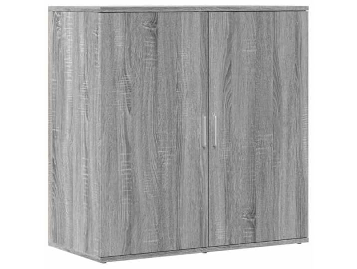 GFMGUEMV Sideboard Grau Sonoma 79x38x80 cm Holzwerkstoff Robust, pflegeleicht, viel Stauraum, Wohnzimmer, Ablagefläche, Wandmontage erforderlich