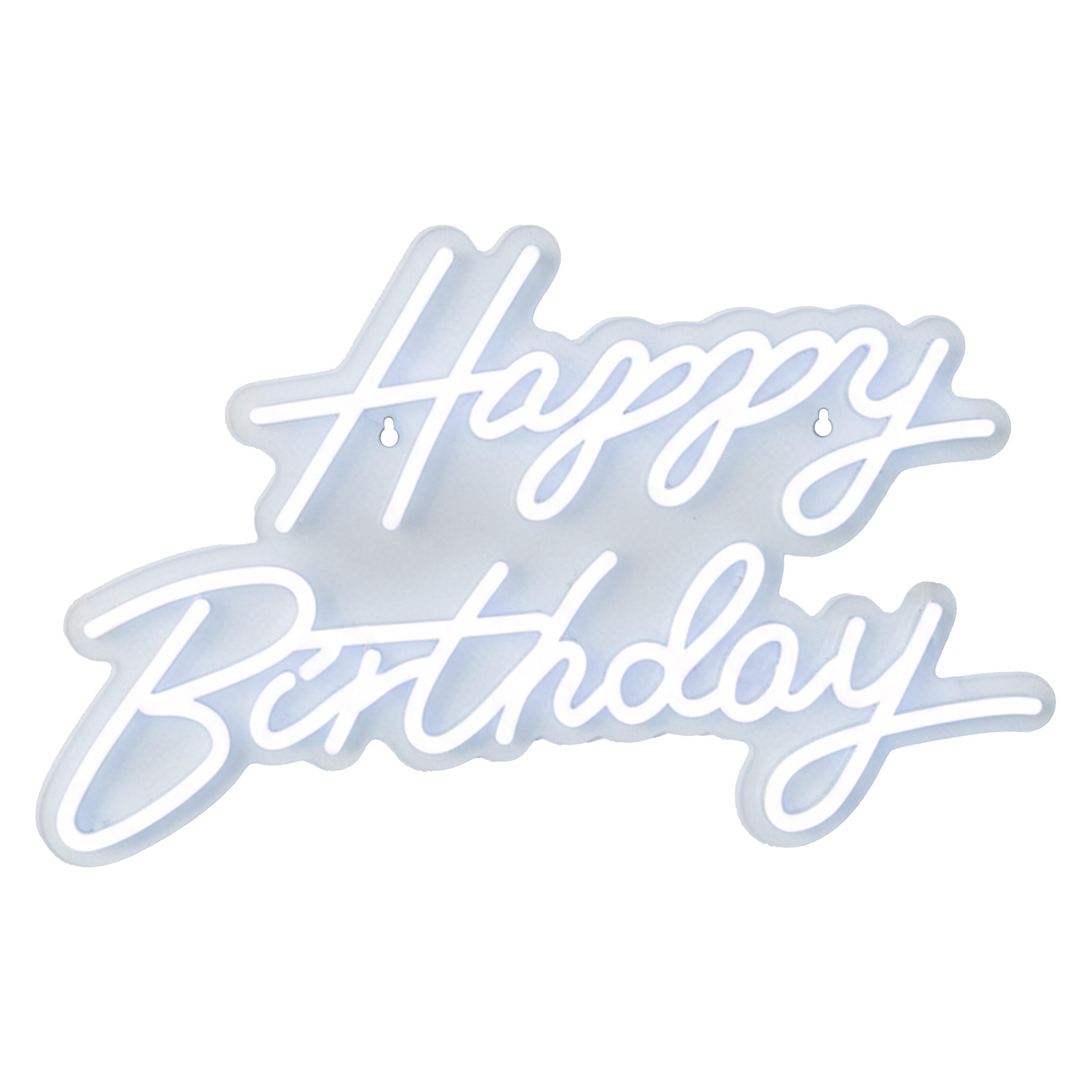 Relaxdays LED Schild Happy Birthday (1 Stk.) (4052025850586)