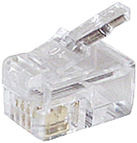 Shiverpeaks BASIC-S Netzwerk Modular-Stecker RJ10 4polig, 4 Kontakte belegt, vergoldete Kontakte VE 10 BS72039-10 Stecker, gera