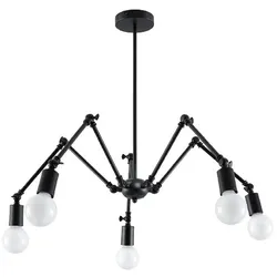Sollux SL.0612 Kronleuchter STARK 5 schwarz