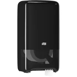 Tork, Toilettenpapierhalter, 557508 Doppelrollen Toilettenpapierspender, schwarz für Midi Toilettenpapier