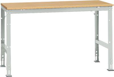 Manuflex Grundtisch UNIVERSAL Standard, Tischplatte Multiplex, 1500x800, lichtgrau