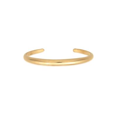 Armreif ELLI PREMIUM "Armband Armreif Offen Rund Glänzend Unisex 925 Silber" Gr. 160, gold, Armbänder, Damen, Silber 925 (Sterlingsilber), Armreif