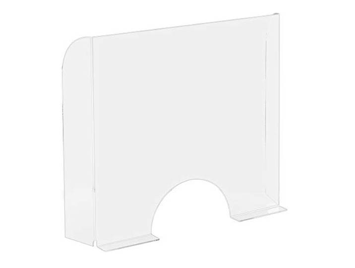 Exacompta - réf. 80058D - ExaScreen Barrière de protection contre les éternuements et les postillons - Vitrine Pare-Haleine ou hygiaphone de comptoir (à poser) H95cmxL76cm