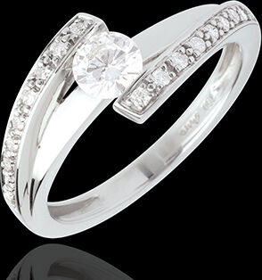 Edenly Verlobungsring - Eleonore - WeiÃŸgold - Diamant 0.37 Karat
