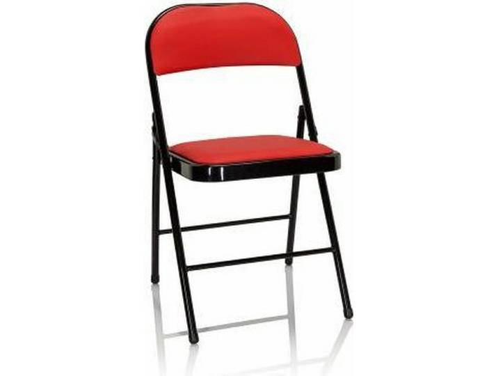 Chaise Visiteur / Chaise De Conférence / Pliante Tudela Similicuir Rouge Hjh Office