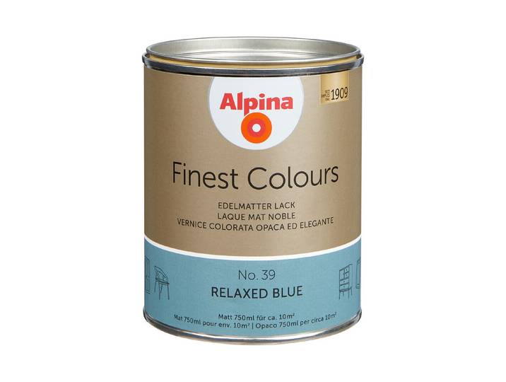 Alpina Lack Finest Colours Relaxed Blue 0.75 l Matt