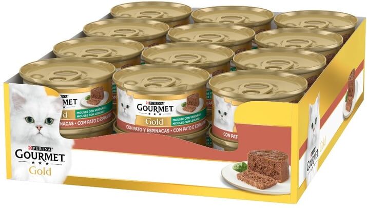 Gourmet Gold Mousse Pato e Espinafre 24 unid x 85g
