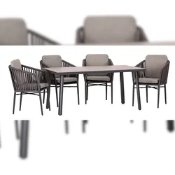 acamp Tischgruppe 4x manhattan 57437 mit Tisch biarritz 56373
