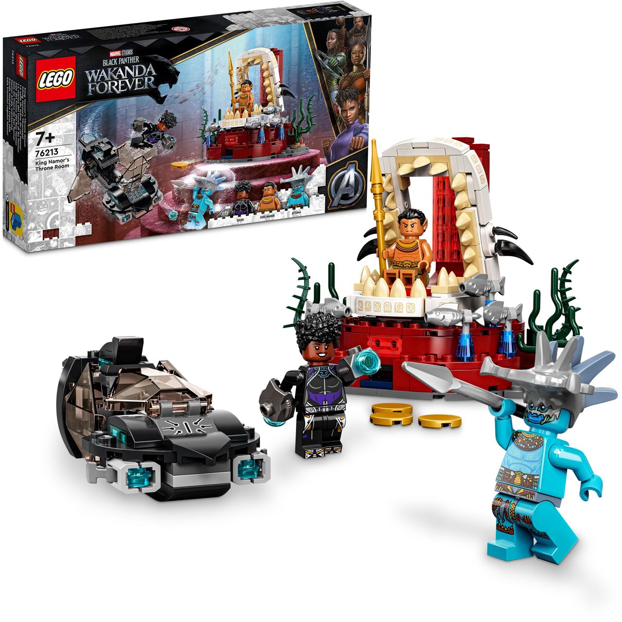 LEGO Marvel 76213 König Namors Thronsaal Bauset, Black Panthe