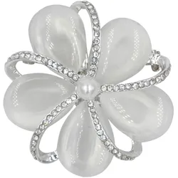 Brosche FIRETTI "Schmuck Geschenk Ansteckschmuck Viola", silber (silberfarben), Broschen, Damen, Metall, Brosche
