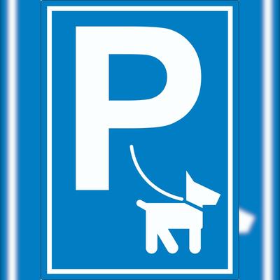 HB-Druck Hundeparkplatz Aufkleber P Hunde A4 (210x297mm)