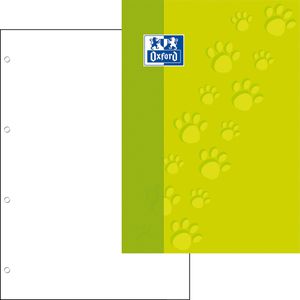 Oxford Zeichenblock Junior Tatzen 400073853, A4, 90 g/m², weiß, geleimt, 4-fach gelocht, 100 Blatt