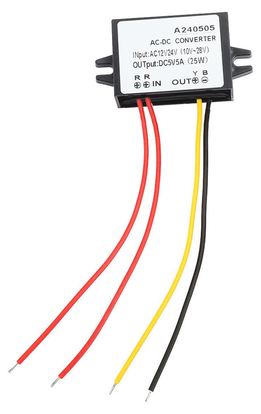 Gistuch AC 12V/24V naar DC 5V step-down converter voedingmodule