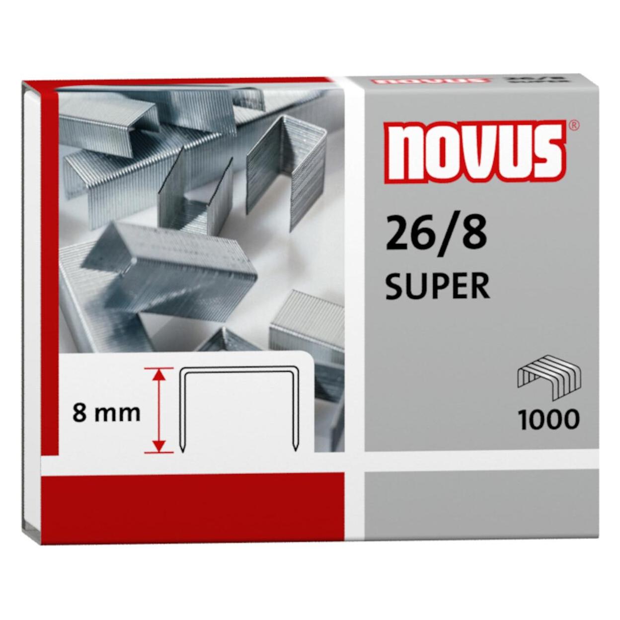 Novus Heftklammern 26/8 Super (1000x) (040-0199)