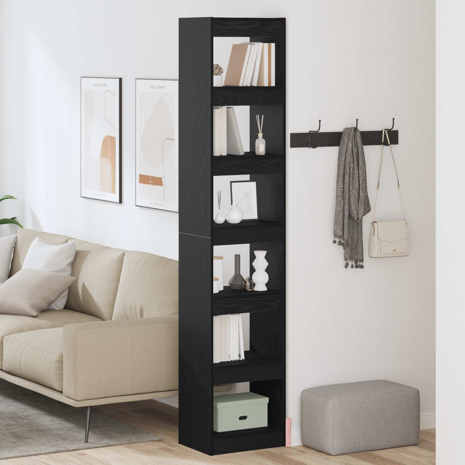 vidaXL Bibliothèque 6 niveaux 40 x 30 x 198 cm Bois d'ingénierie