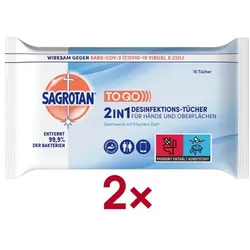 Sagrotan 2x Desinfektions-Tücher »2in1«