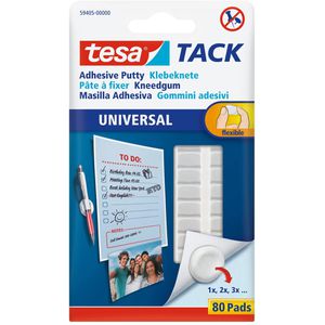 Tesa Klebeknete 59405, Tack Universal, weiß, 80 Pads