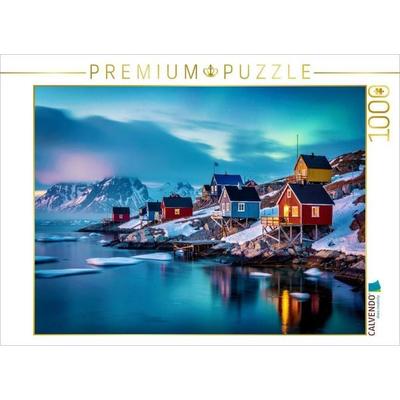 CALVENDO Puzzle Lichtspuren über dem Eis - Grönland neu gesehen. | 1000 Teile Lege-Größe 64x48cm Foto-Puzzle für glückliche Stunden, Sonstige von ,