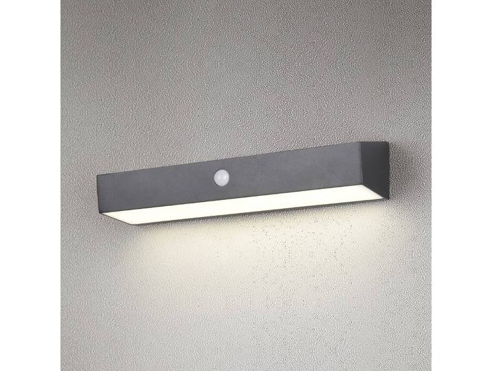 Reality Leuchten LED Aussenwandleuchte mit Bewegungsmelder Silves, schwarz, Kunststoff, LED Wandleuchte außen