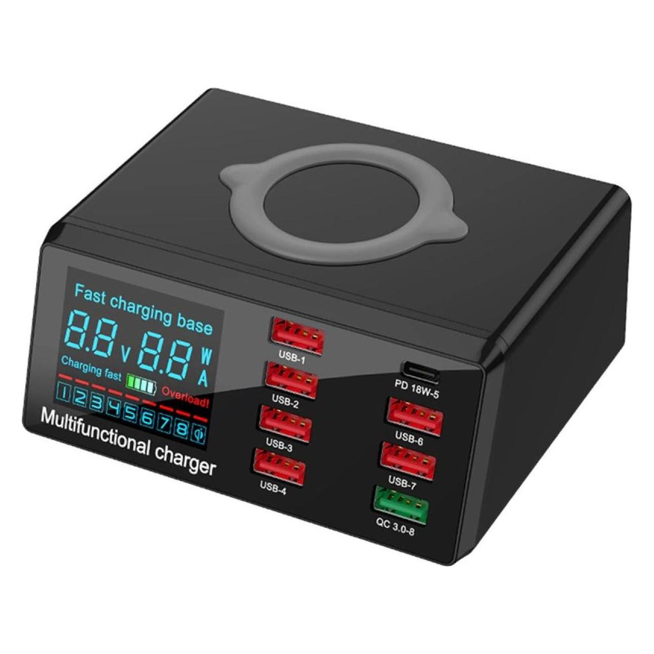 PowerGuard 8-Fach Wireless Multi Function Charger (100 W, 8 Ports) (WLX-X9)