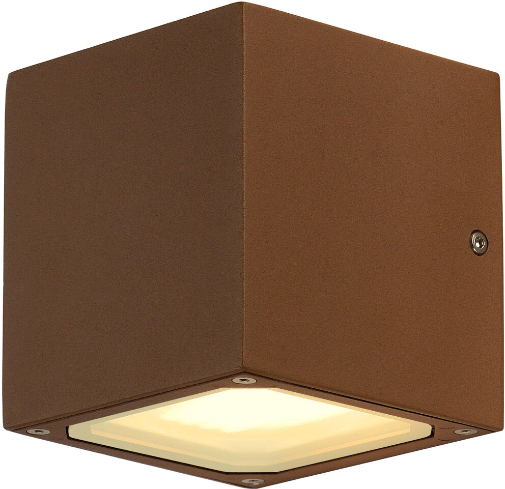 Slv Sitra Cube Wandleuchte, Würfelförmig, Rostfarben, Gx53, Max. 9w - Stand-, Wand- Und Deckenleuchten (Outdoor)