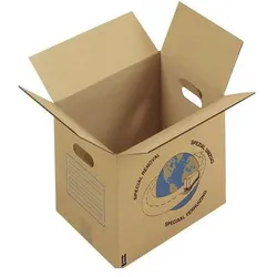 Rajapack, Versandkarton + Versandbox, Raja Umzugskarton 1-wellig Pappe 350 (B) x 300 (T) x 550 (H) mm Braun (20 Stk.)