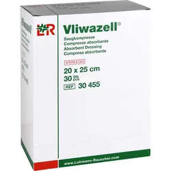 Vliwazell Kompressen 20x25cm Steril 30 ST