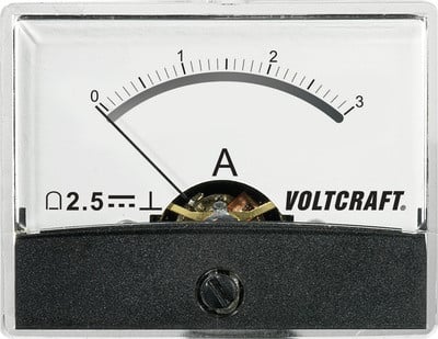Voltcraft AM-60X46/3A/DC Inbouwmeetinstrument met roterende spoel, 3A