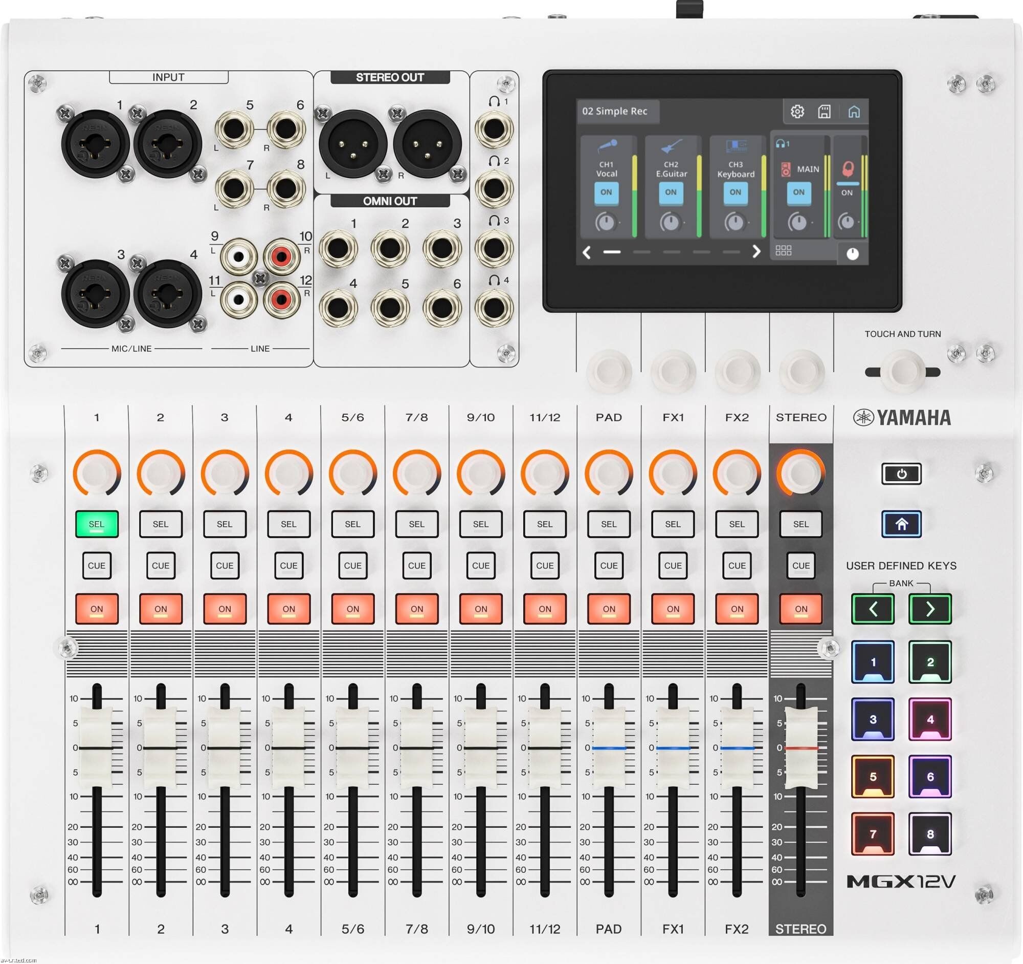 Yamaha MGX12 White Digital Mixer
